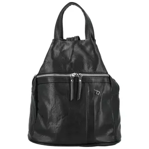 Stylový dámský koženkový batoh Narcisa, černý