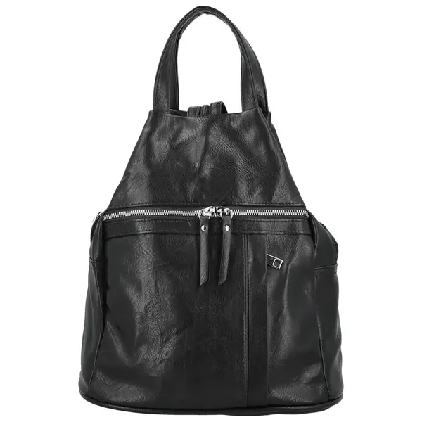 Stylový dámský koženkový batoh Narcisa, černý