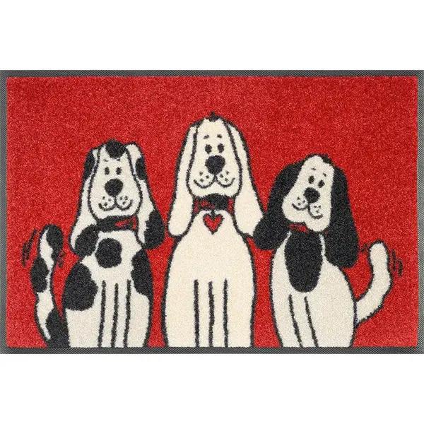 Esposa DVEŘNÍ ROHOŽKA, 40/60 cm, červená, černá, bílá