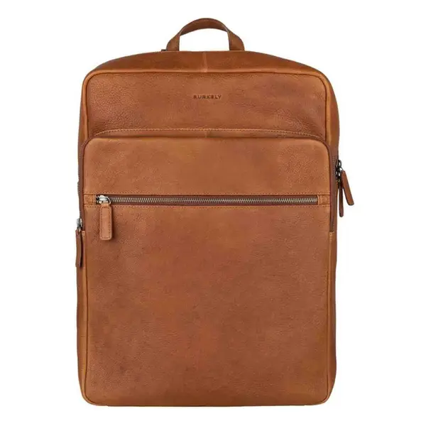 Kožený business batoh Burkely Marlo - koňak