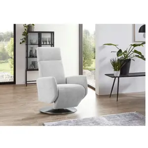 Sit & More RELAXAČNÍ KŘESLO, textil, světle šedá