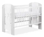 KLUPŚ Postýlka Nati Čtyřlístek - bílá/šedá, 120 x 60 cm