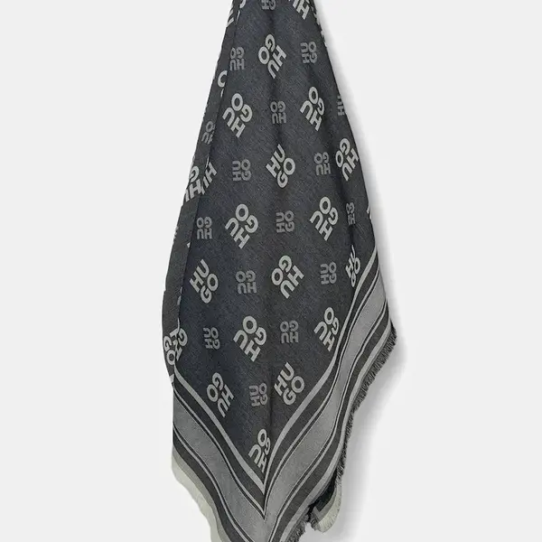 Šátek HUGO Alyin dámský, béžová barva, 50517684