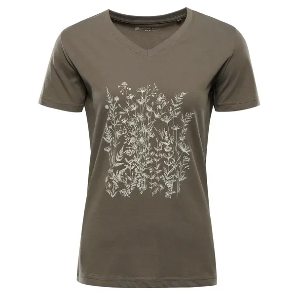 Dámské bavlněné triko alpine pro dorena khaki xxl