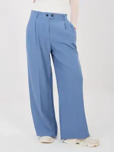 Dámské tmavě modré business kalhoty