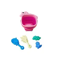 Sada na písek - Skládací kyblík Jednorožec s příslušenstvím 5 ks