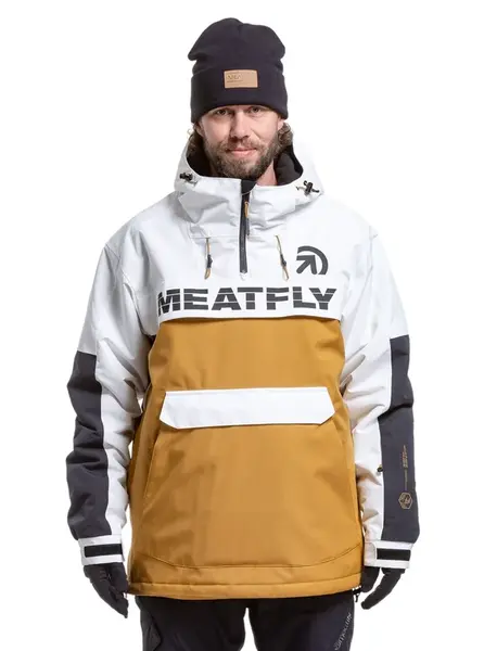 Meatfly pánská SNB & SKI bunda Zenith Wood/White | Bílá | Velikost M