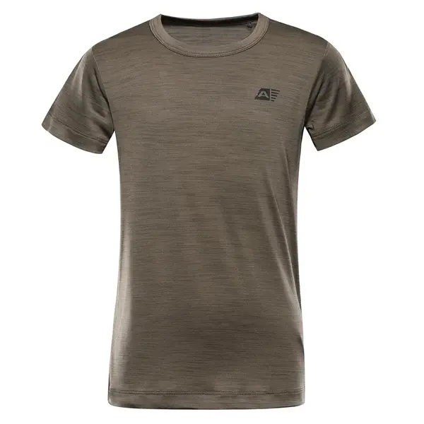 Dětské rychleschnoucí triko alpine pro basiko hnědá 128-134