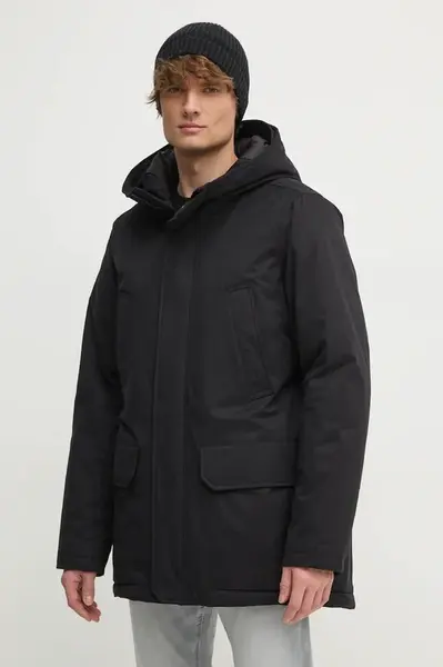 Bunda United Colors of Benetton pánská, černá barva, zimní, 26UWUN061