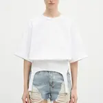 Bavlněné tričko Fiorucci Suspender Belt bílá barva, W01FMTSH263CJ01WH01