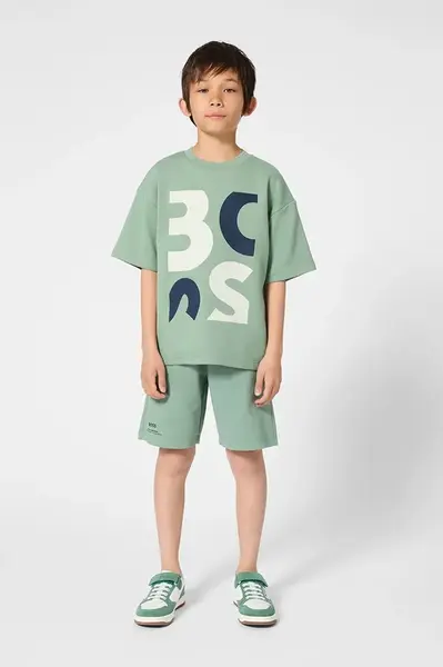 Dětské bavlněné šortky BOSS