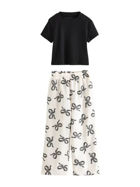 Next Pyžamo  čierna / biela