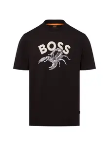 BOSS Tričko 'Bossfish'  čierna / biela
