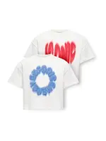 ONLY GIRLS Tričko 'KOGDAPHNE'  modrá / červená / biela