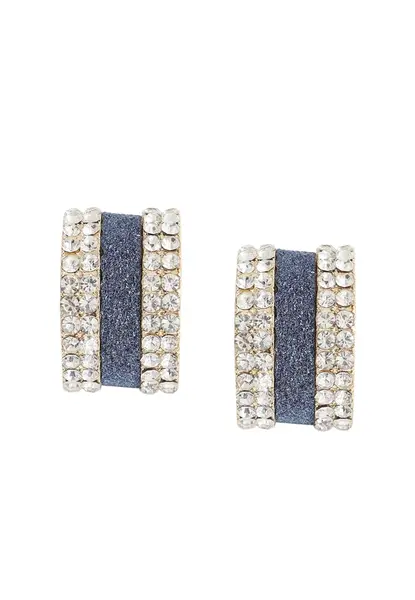 SOHI Náušnice 'Kari'  modrá / priehľadná