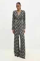 Overal Answear.LAB černá barva, s výstřihem do v