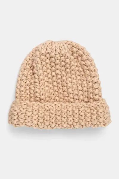Čepice Answear.LAB béžová barva, z husté pleteniny