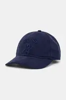 Bavlněná baseballová čepice Guess EMBROIDERED tmavomodrá barva, s aplikací, M5RZ11 WO07T