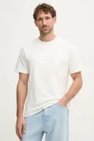Bavlněné tričko Pepe Jeans DARIUS TEE béžová barva, s aplikací, PM509723