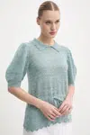 Vlněný svetr MUNTHE SALCA dámský, modrá barva, lehký, 244160924473