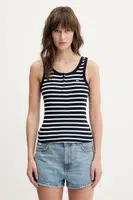 Top Tommy Jeans dámský, tmavomodrá barva, DW0DW19492