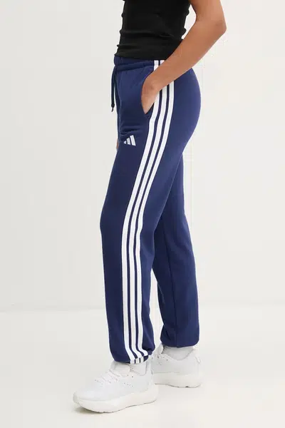 Tepláky adidas Essentials tmavomodrá barva, vzorované, JD5307