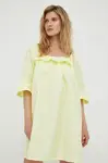 Šaty Résumé žlutá barva, mini