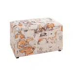 Carryhome TRUHLOVÁ LAVICE, textil, kompozitní dřevo, 65/42/40 cm