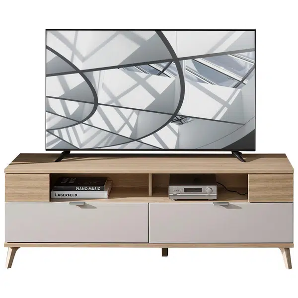 Stylife KOMODA POD TELEVIZI, barvy dubu, kašmírová, 160/56/44 cm