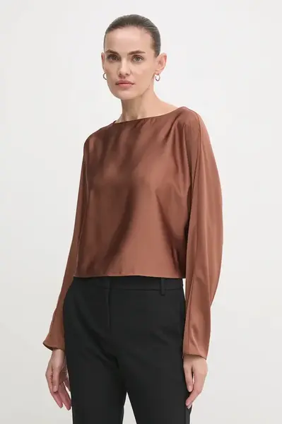 Halenka Joseph Ribkoff dámská, hnědá barva, hladká, 244110