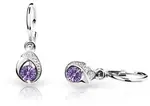 Cutie Jewellery Dětské náušnice z bílého zlata C1898-10-X-2 fialová