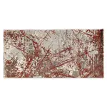 KOBEREC TKANÝ NA PLOCHO, 70/140 cm, červená, béžová