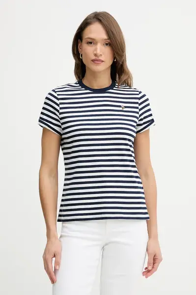 Bavlněné tričko U.S. Polo Assn. STRIPE CREW NECK