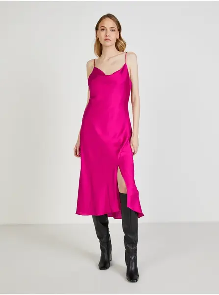Dark pink dress with slit Trendyol - Women's