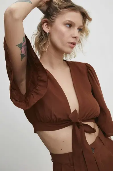 Lněná halenka Answear.LAB