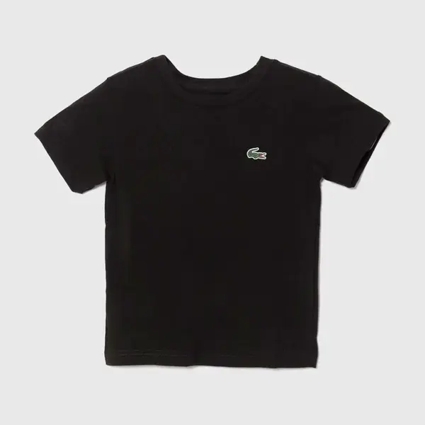 Dětské tričko Lacoste černá barva