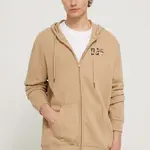 Mikina DC pánská, hnědá barva, s kapucí, s potiskem, ADYSF03127