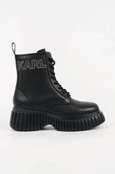 Kožené kotníkové boty Karl Lagerfeld KREEPER WEDGE