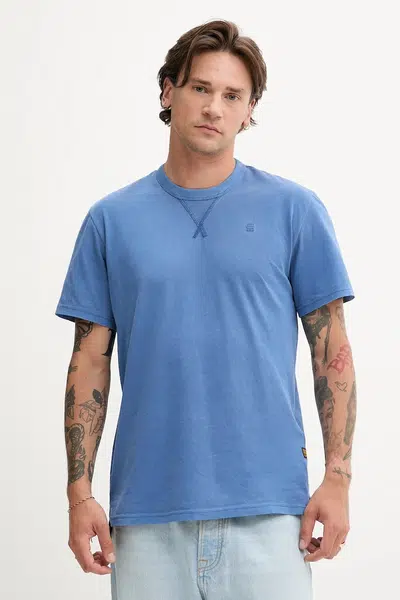 Bavlněné tričko G-Star Raw pánské, zelená barva, D24449-2653