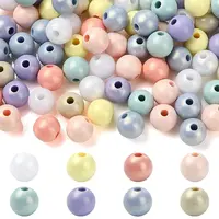 100Pcs Spray Painted Resin Beads