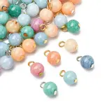 Opaque Crackle Glass Pendants