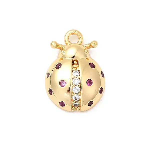 Brass Micro Pave Cubic Zirconia Charms
