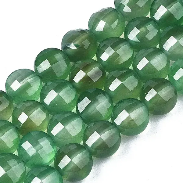 Natural Green Onyx Agate Beads Strands