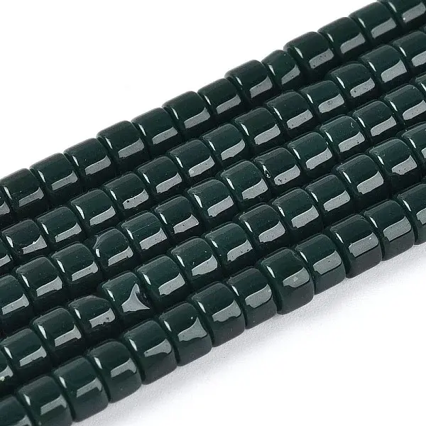 Opaque Solid Color Glass Beads Strands