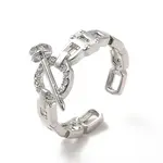Clear Cubic Zirconia Ring with Nail Open Cuff Ring