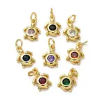 Brass Pave Cubic Zirconia Pendants