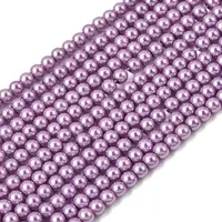 Eco-Friendly Dyed Glass Pearl Round Beads Strands