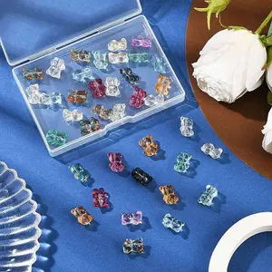 50Pcs Transparent Glass Beads