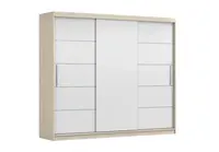 Šatní skříň Alba II - bez zrcadla Barva korpusu: Dub - sonoma, Dveře: Bílé
