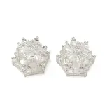 Brass Clear Cubic Zirconia Beads